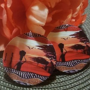 African Woman Earrings
